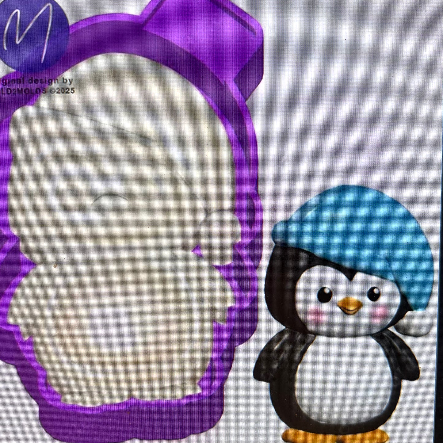 Santa Penguin 3d Mold