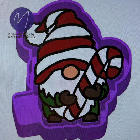 Christmas Gnome with Candy Cane Mold