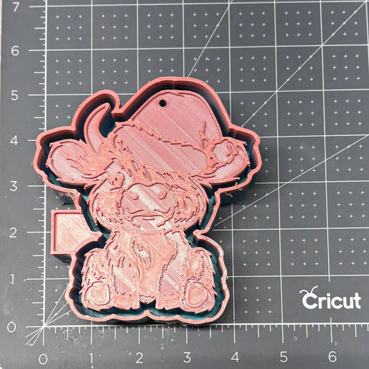 Santa Highland Cow Mold