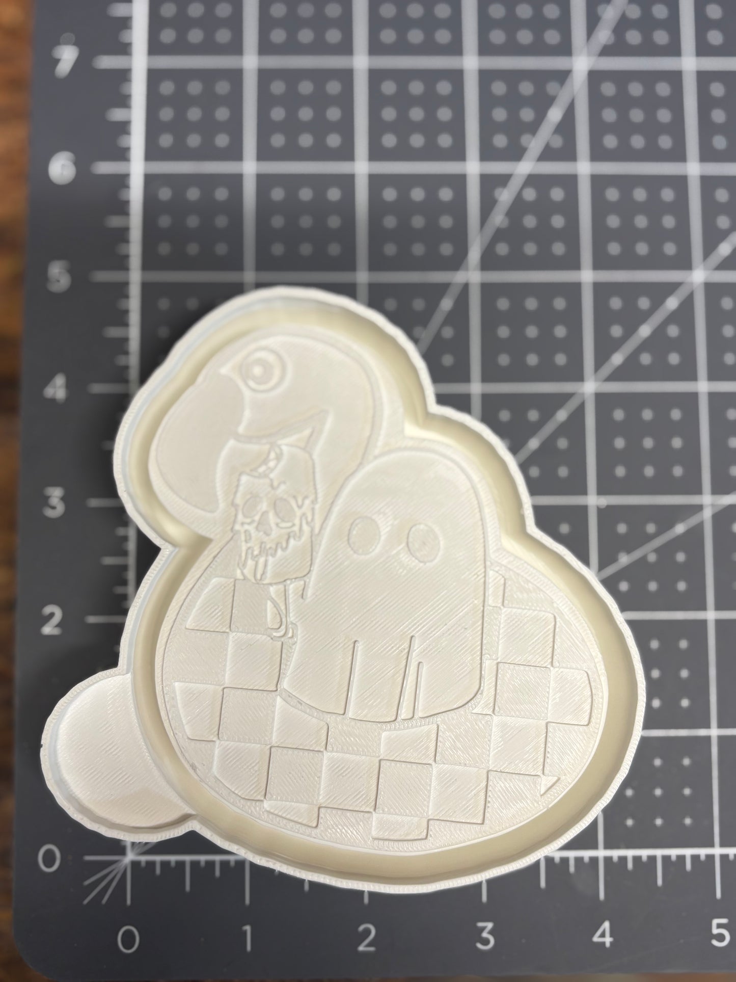 Ghost on Checked Floaty Mold