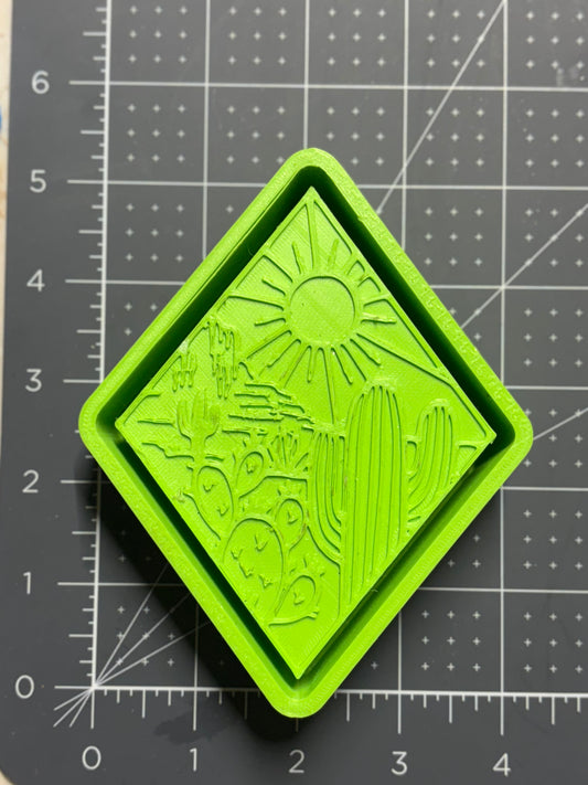 Cactus Sunset Scene Mold