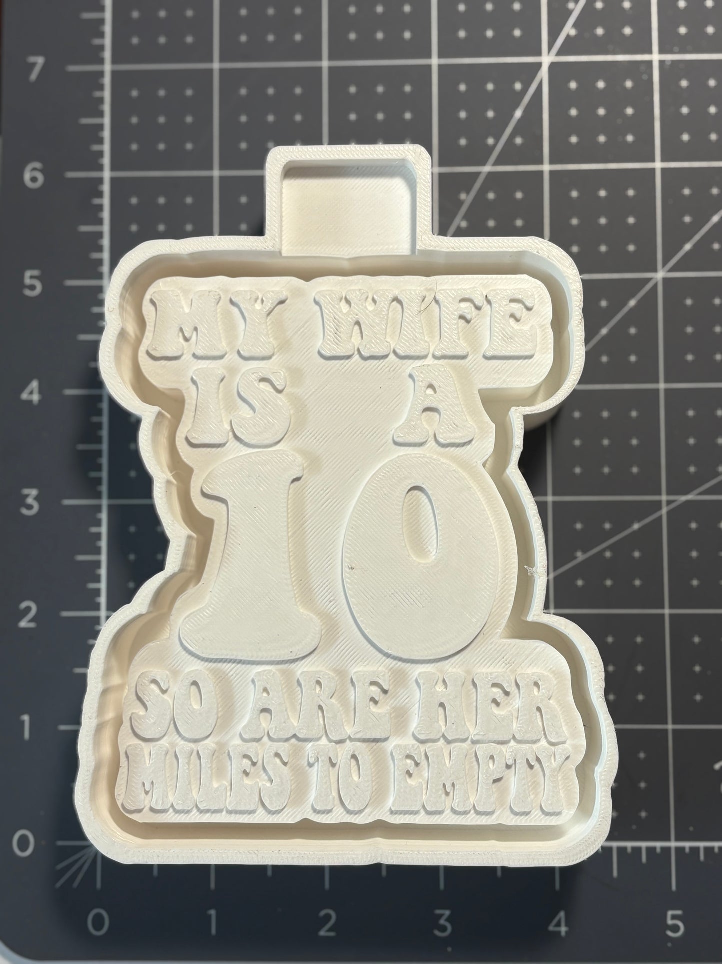 My wife is a 10 So are her miles to Empty Mold