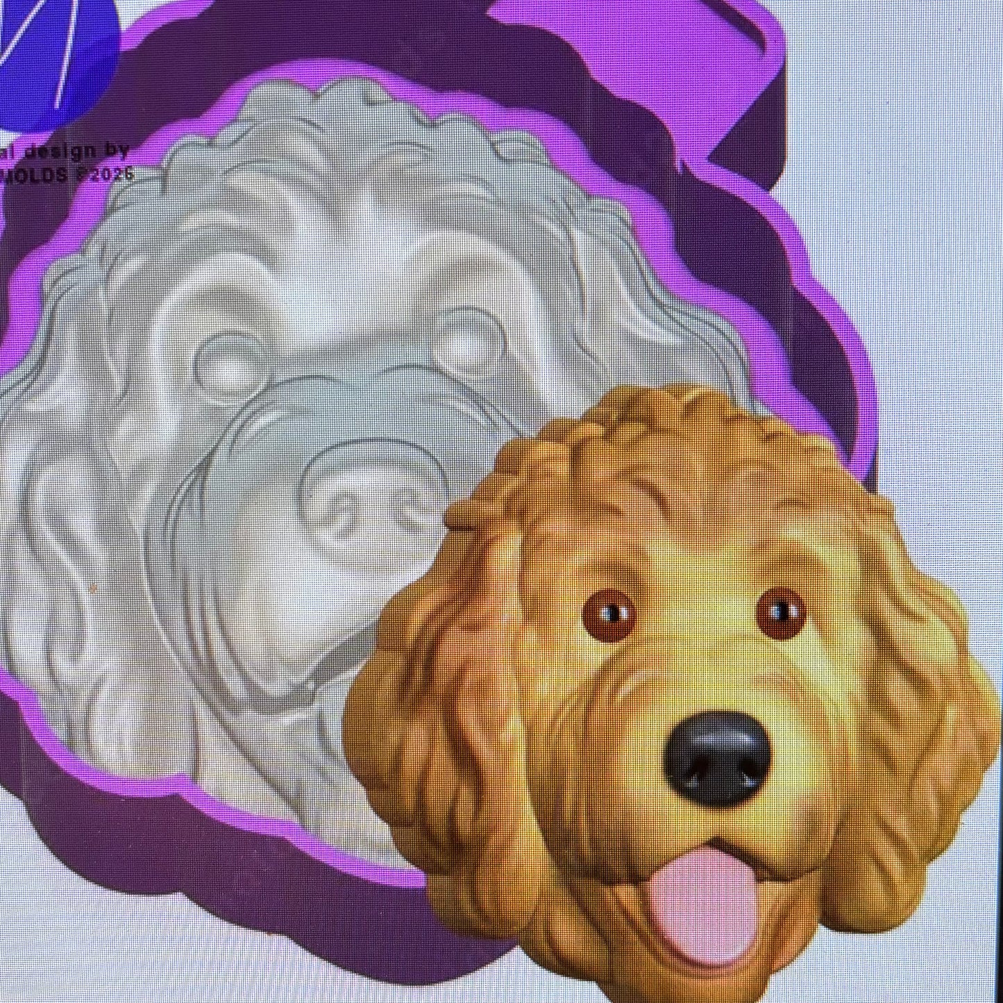 Golden Doodle 3d Mold