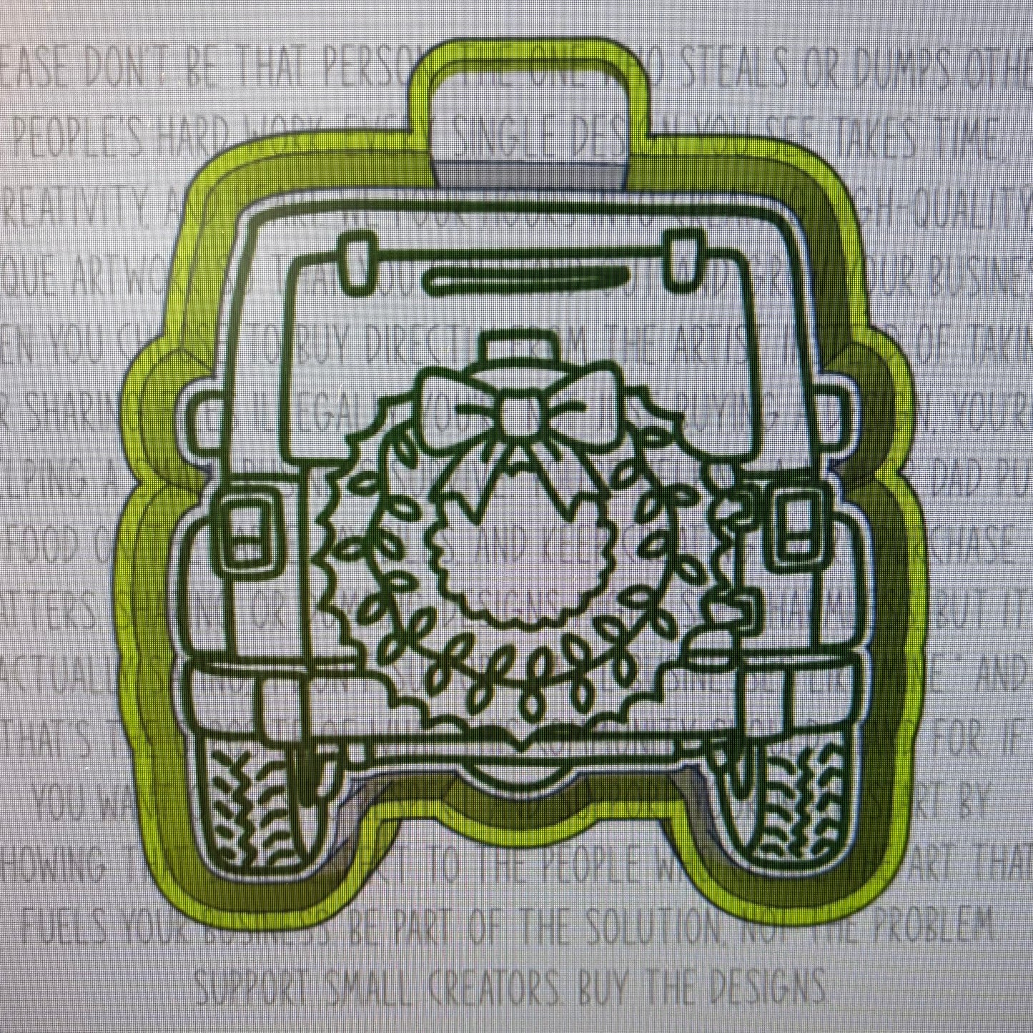 Christmas Truck with Wreath Mold