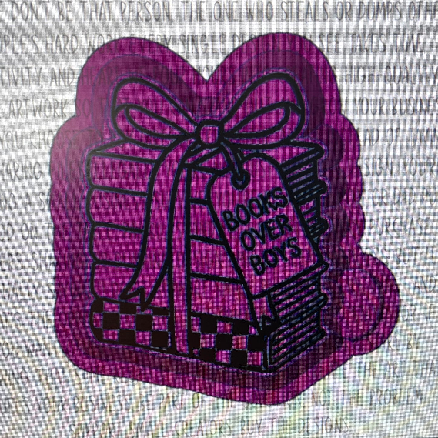 Books over Boys Checkered Mold