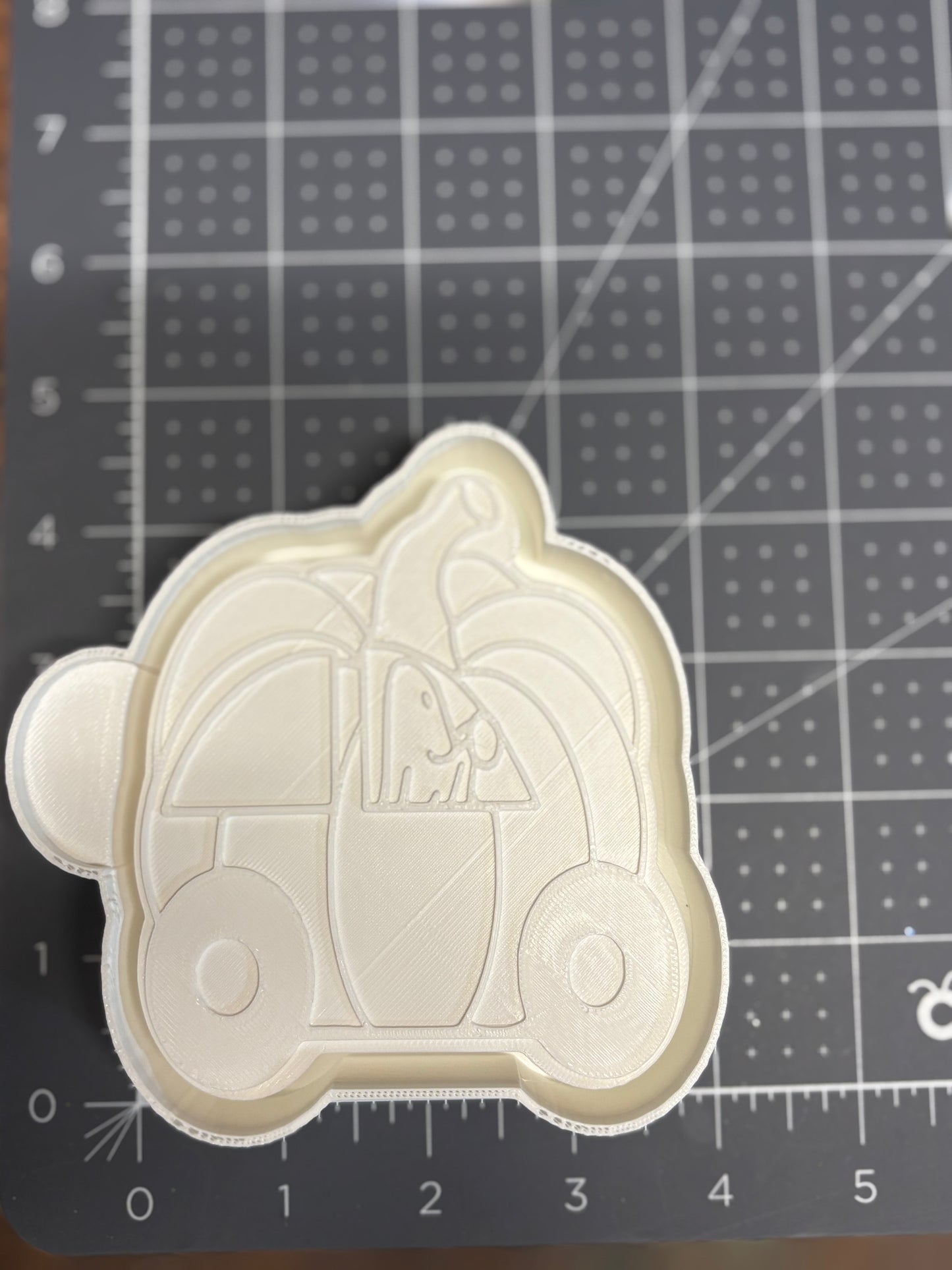 Ghost Driving a Pumpkin Car  Mold