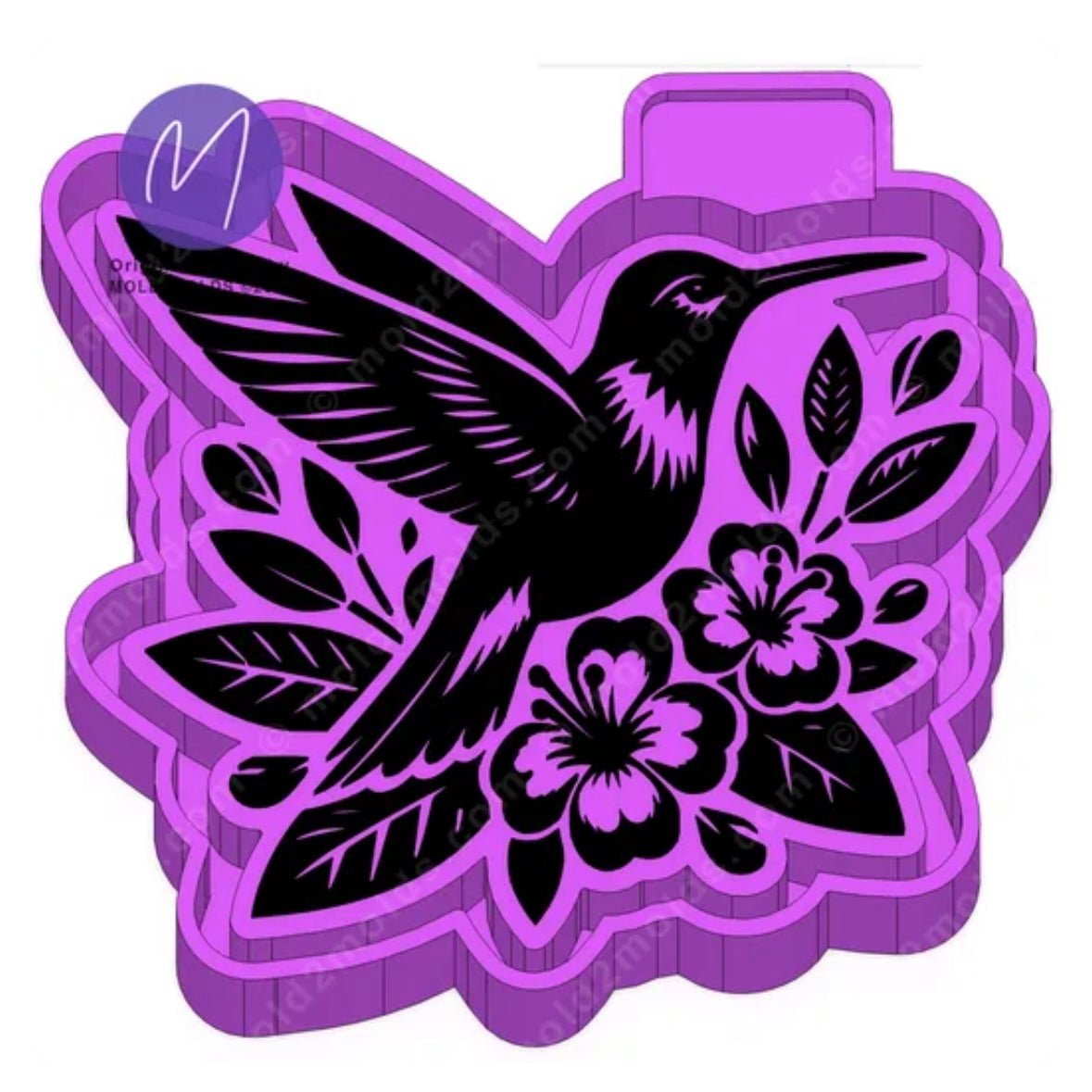 Hummingbird with Flowers Mold