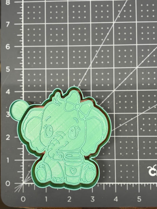 Elephant Bow & Latte Cup Mold