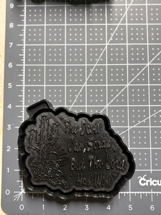 The Devil can scrap but the Lord has won Mold