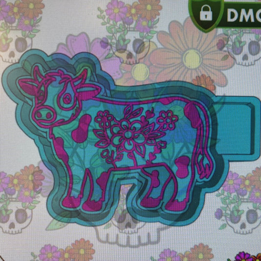 Floral Cow Mold