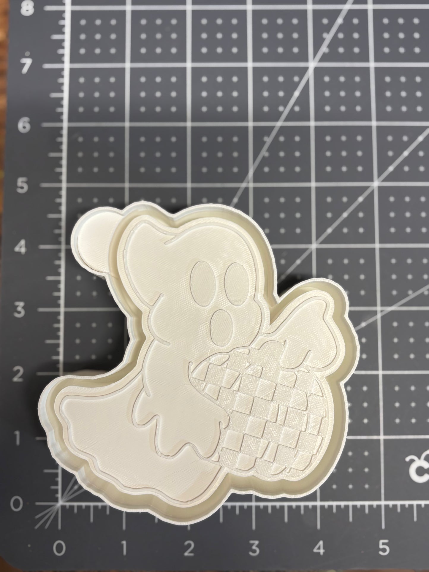 Ghost with Checked Pumpkin  Mold