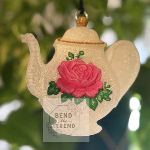 3D Vintage Rose Teapot Mold