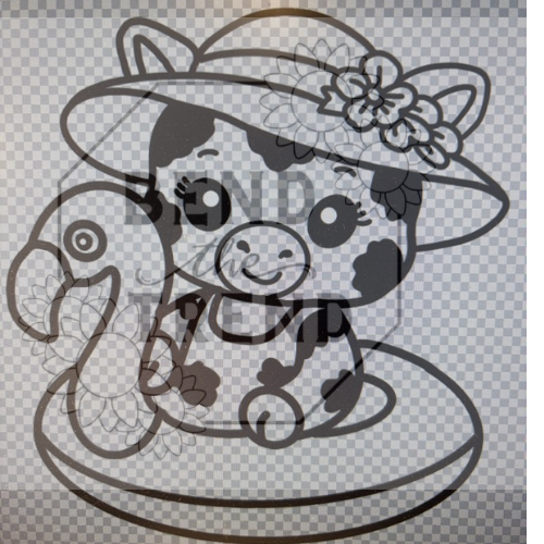 Dairy Cow On A Flamingo Float Mold