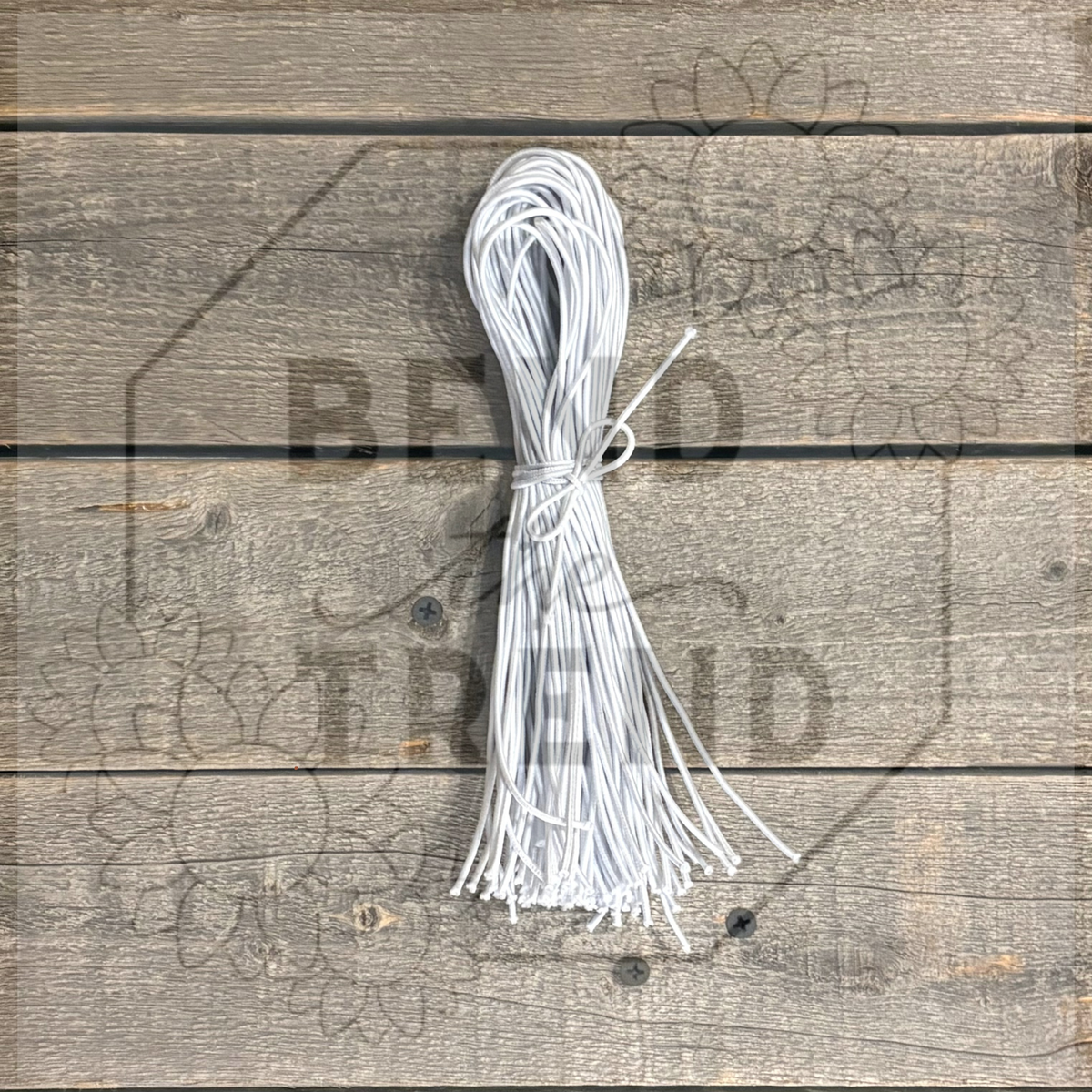 White Elastic stretch hoops 50 count