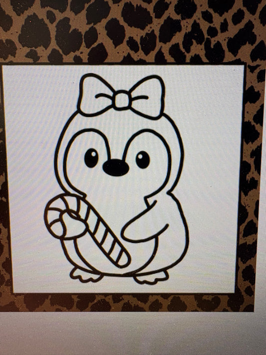 Penguin with Candy Cane Mold