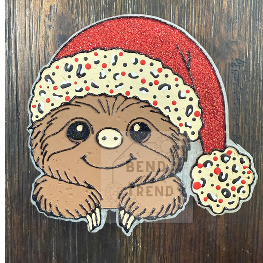 Cute Sloth with Santa Hat Mold