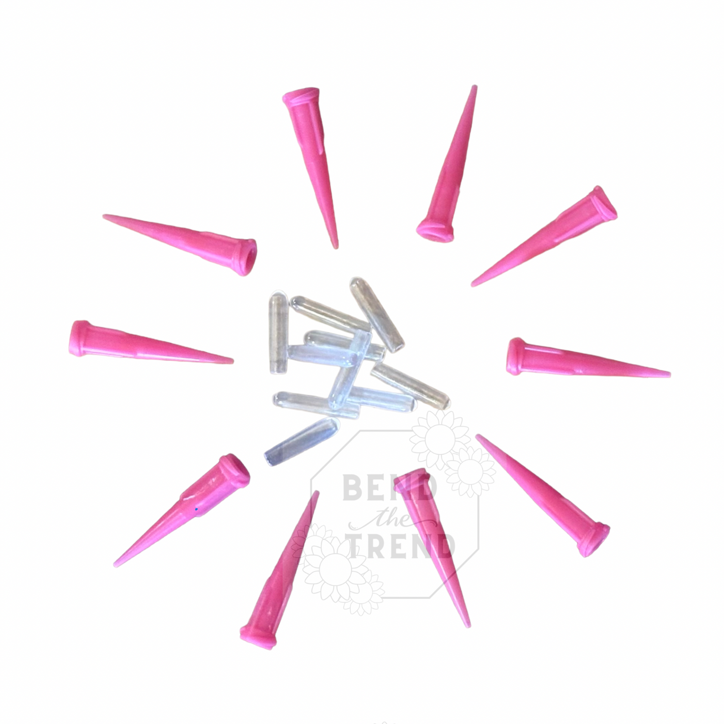 Pink Tapered Paint Tips & Caps (10 ea)