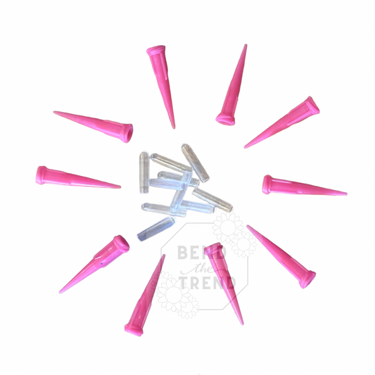 Pink Tapered Paint Tips & Caps (10 ea)