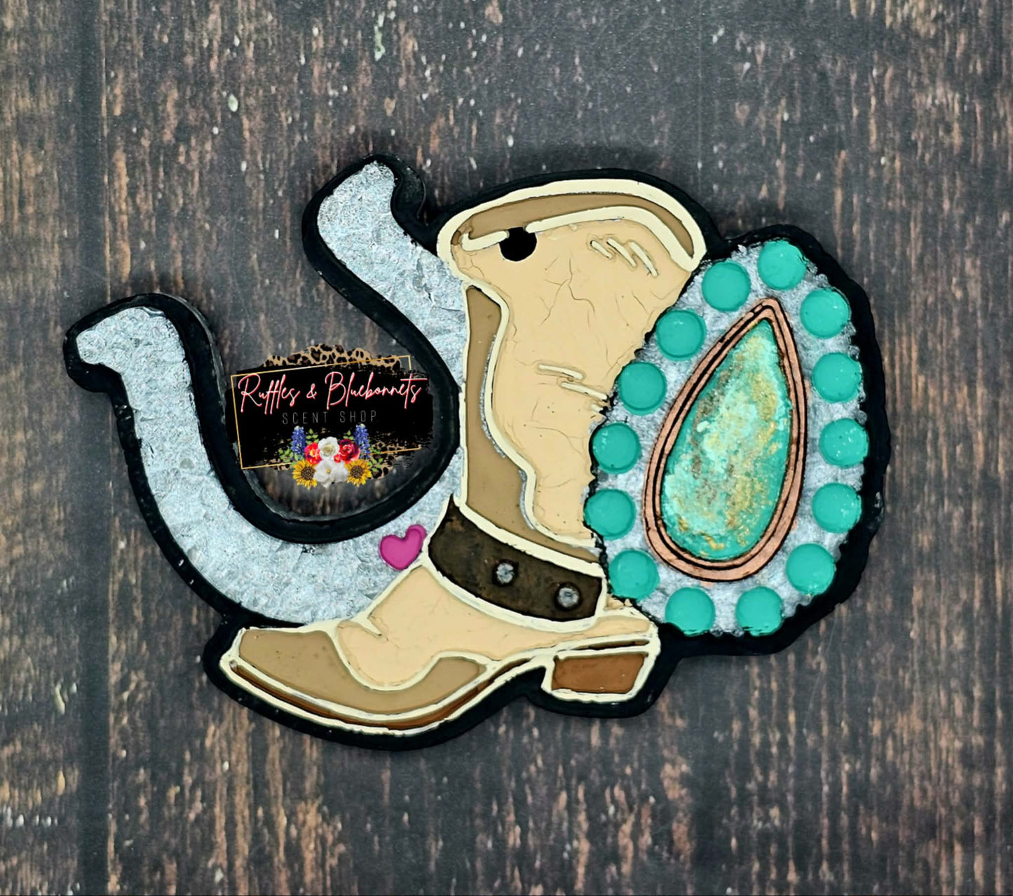 Boot Horseshoe Turquoise Mold