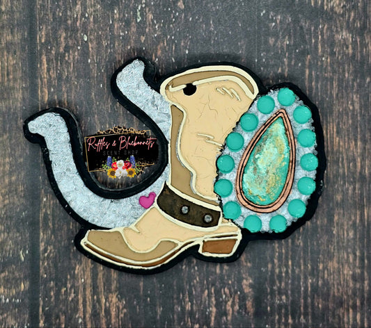 Boot Horseshoe Turquoise Mold