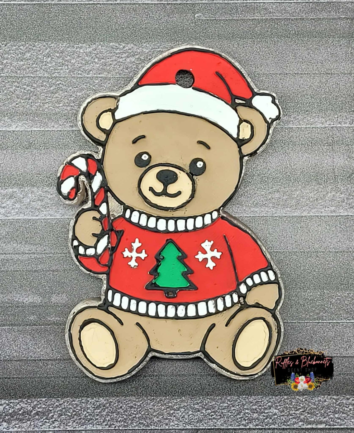 Teddy with candy cane Mold