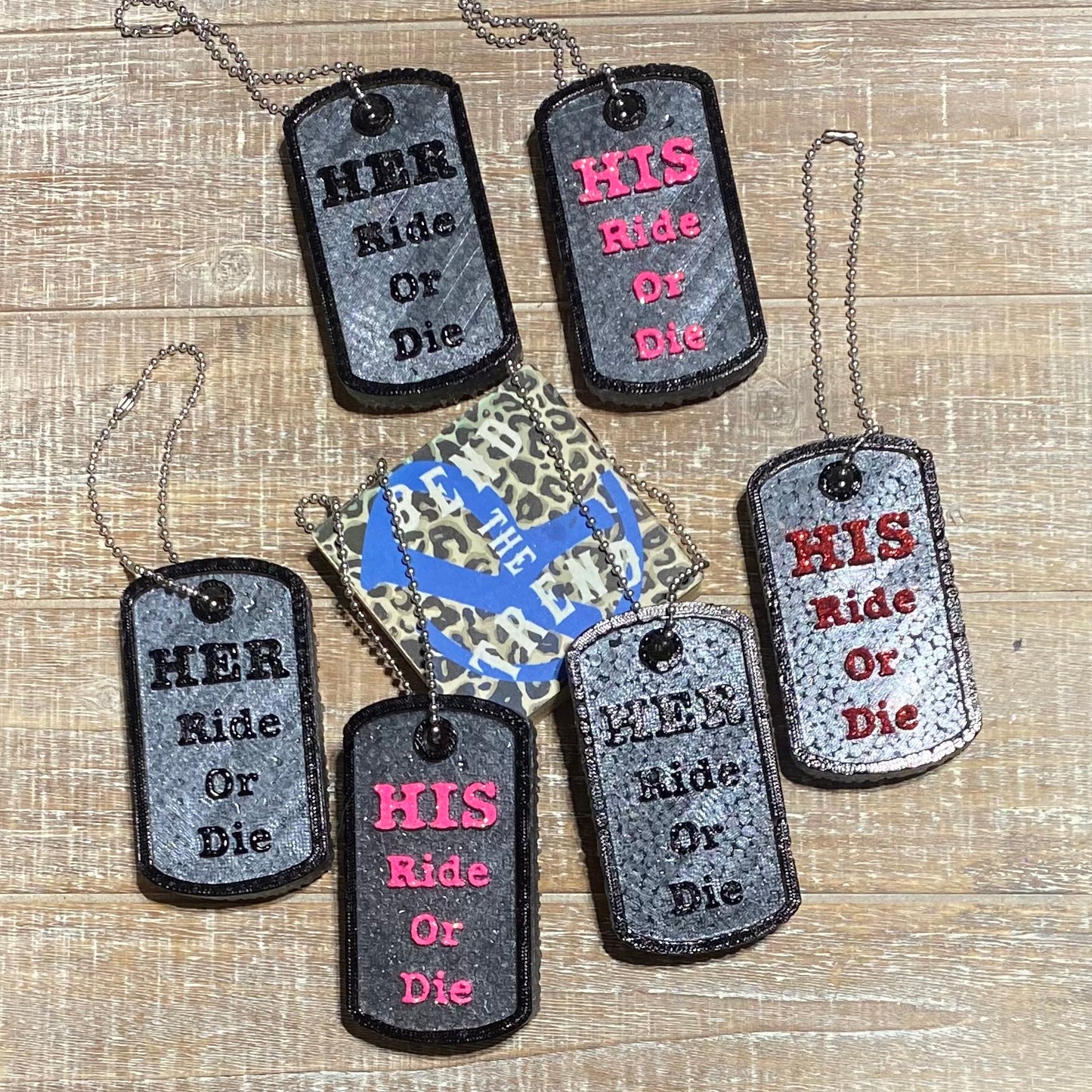 His & Hers Dog Tag Freshie Set