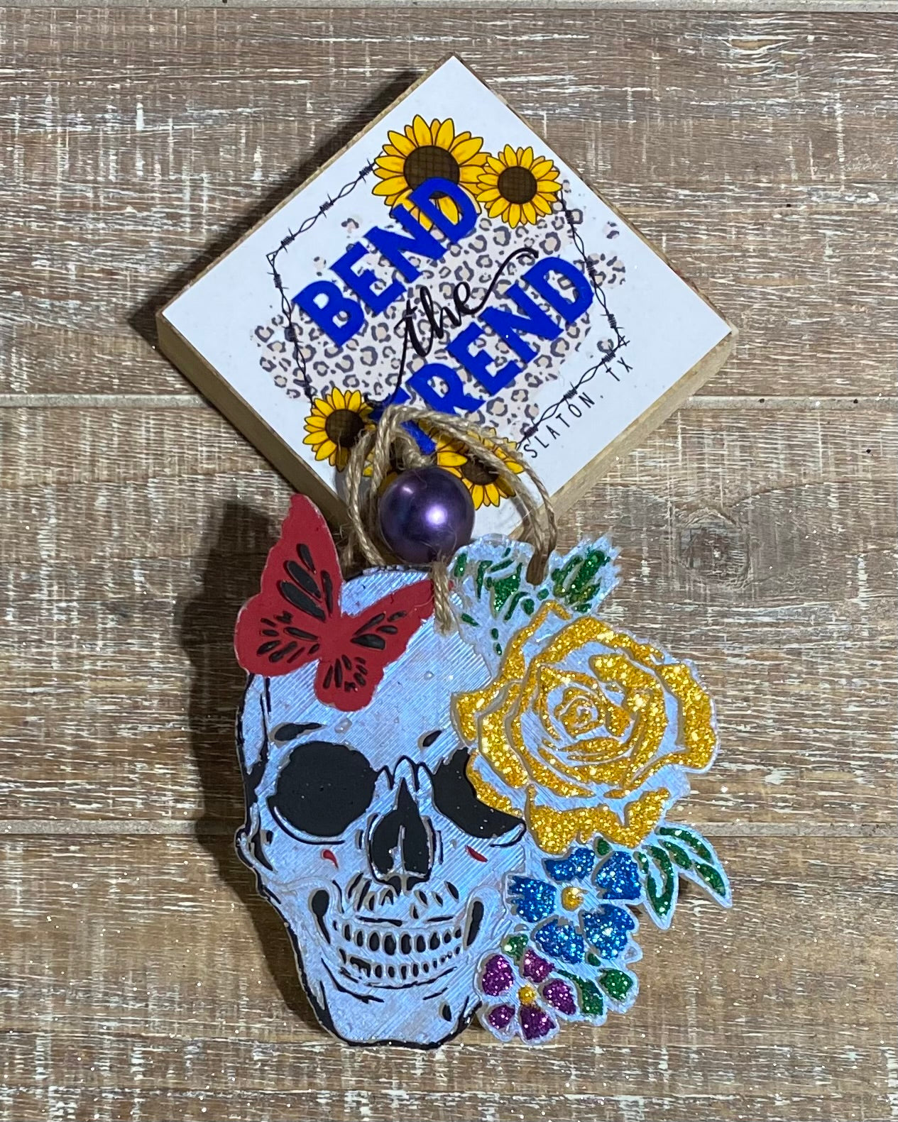 Floral Skull Freshie